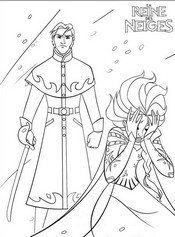 coloriage hans veut tuer elsa